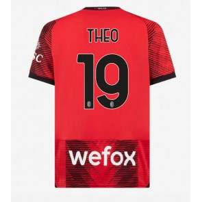 AC Milan Theo Hernandez #19 Domácí Dres 2023-24 Krátký Rukáv